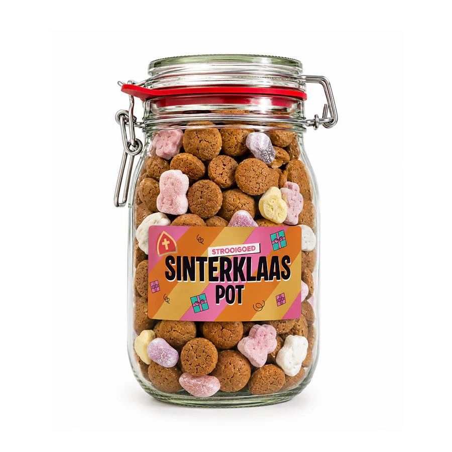 Snoeppot “Sinterklaas pot” strooigoed (1000 ml)