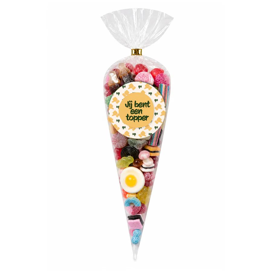 Puntzak snoepmix "Jij bent een topper" (175 gram)